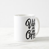 Mug Attitude Café Vibes Caffeine Motivation Objectifs (Devant droit)