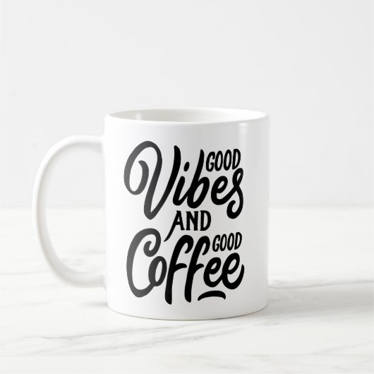 Mug Attitude Café Vibes Caffeine Motivation Objectifs (Gauche)