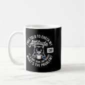 Mug Attitude Check Cat Design With Coffee And Playful  (Gauche)