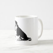 Mug Attitude d'attaque, B&W audacieux (Devant droit)