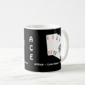Mug Attitude du CÆ + Engagement = excellence (Devant droit)