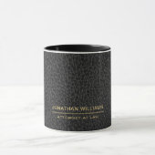 Mug Attorney Faux Leather Custom Name Black (Centre)