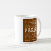 Mug Attractions et endroits célèbres de Paris, France (Devant droit)