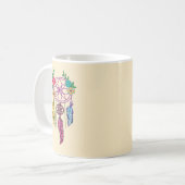 Mug Attrape rêve et fleur tenue dans la main (Devant gauche)