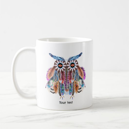 Mug Attrape-rêves de hibou amérindien (Gauche)