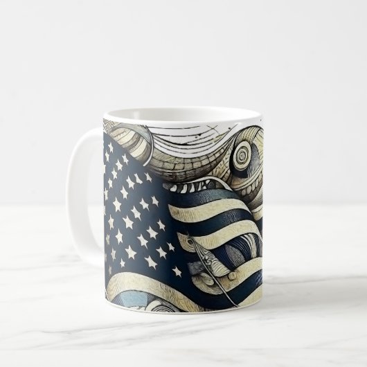 Mug Au-delà des rayures et des étoiles (Devant gauche)