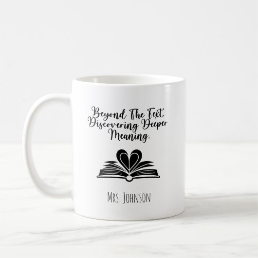 Mug Au-delà du texte, découvrir un sens plus profond (Gauche)