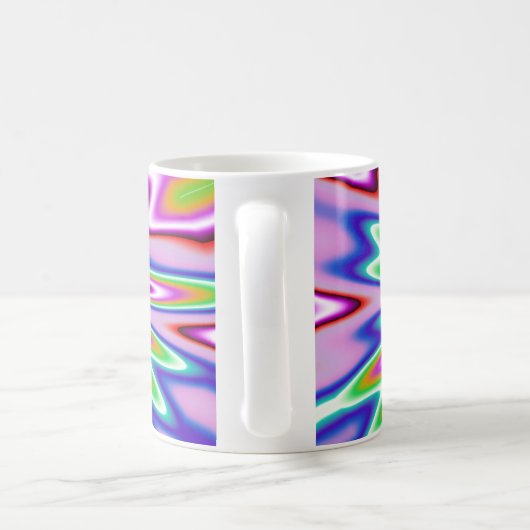 Mug au design psychédélique. (Poignée)