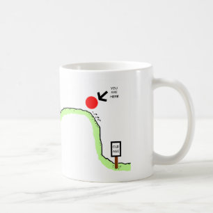 Mug Au-dessus de la colline - humour d'anniversaire