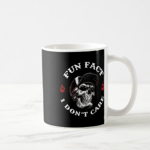 Mug (au dos) Anecdote je m'en fiche drôle squelette di