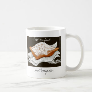 Mug Au Lait et Beignets de Cafe