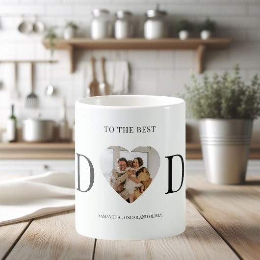 Mug Au Meilleur Père Photo Personalisée Coeur