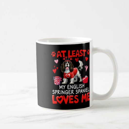 Mug Au Moins Anglais Springer Espagnol Aimer Moi Valen (Droite)