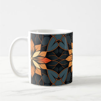 Mug au motif floral et aux lignes épurées