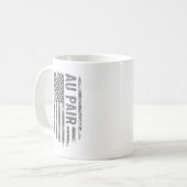 Mug Au Pair USA Flag Distressed design (Devant gauche)