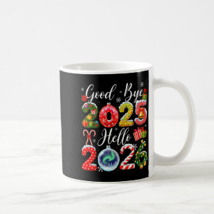 Mug Au revoir 2025 Bonjour 2026 Joyeux Noël Bonne Anné