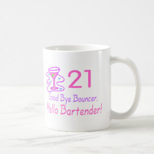 Mug Au revoir barman du videur 21 bonjour (rose)