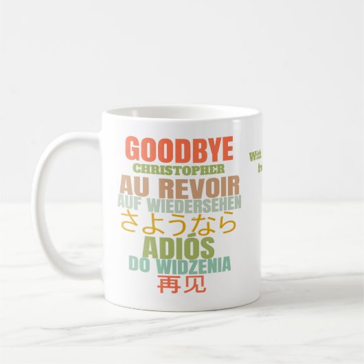 Mug Au revoir moderne (Gauche)
