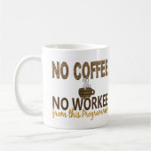 Mug Aucun café aucun programmeur de Workee (Gauche)