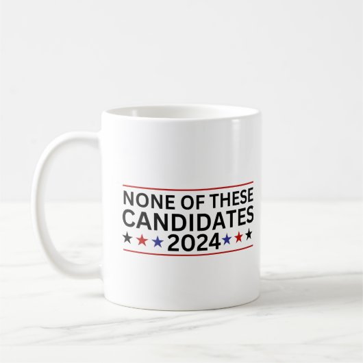 Mug Aucun de ces candidats 2024 drôle humo sarcastique (Gauche)