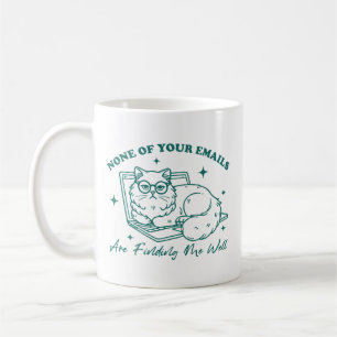 Mug Aucun de vos e-mails ne me trouve bien chat