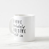 Mug Aucun Désir De S'Intégrer (Devant gauche)