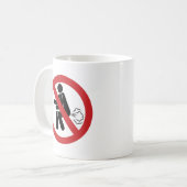 Mug AUCUN ⚠ Drôle Toilette Thaïlandaise ⚠ (Devant gauche)