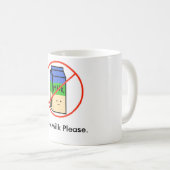 Mug Aucun lait n'attaquent svp la version blanche (Devant droit)