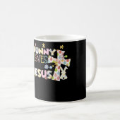 Mug Aucun lapin ne m'aime comme Jésus (Devant droit)