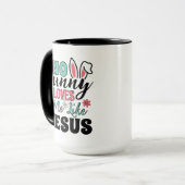 Mug Aucun lapin ne m'aime comme Jésus Café (Devant gauche)