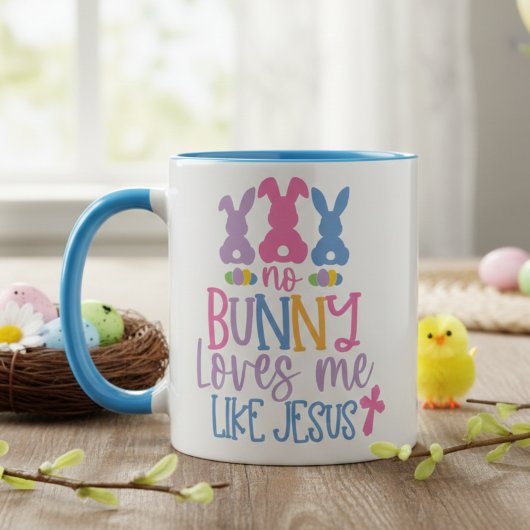 Mug Aucun Lapin Ne M'Aime Comme Jésus Pâques Chrétienn