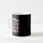 Mug Aucun lapin ne m'aime comme Jésus Premium Tri-blen (Devant gauche)