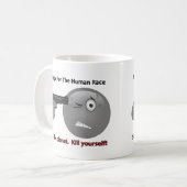 Mug Aucun logo d'émoticône d'espoir (Devant gauche)