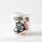 Mug Aucun roi en Amérique Chat patriotique (Centre)
