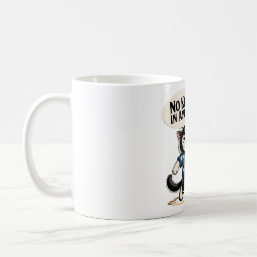 Mug Aucun roi en Amérique Chat patriotique (Gauche)