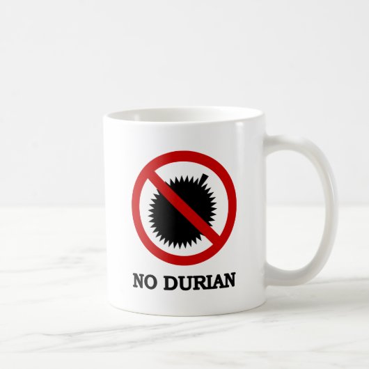 Mug AUCUN signe de fruit tropical de durian (Droite)