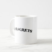 Mug Aucun tatouage de regrets de Ragrets Mispelled (Devant gauche)
