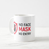 Mug Aucune entrée de masque de visage (Devant gauche)