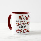Mug Aucune excuse (Devant gauche)