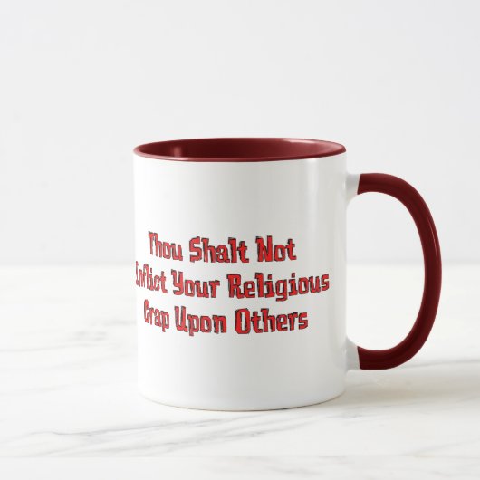 Mug Aucune merde religieuse (Droite)