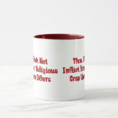 Mug Aucune merde religieuse (Centre)