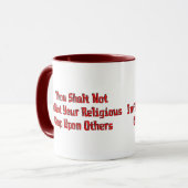 Mug Aucune merde religieuse (Devant gauche)