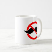 MUG AUCUNE MOUSTACHE - ANTI-MUSTACHE - RASEZ CETTE (Devant droit)