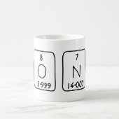 Mug Aucune taille de nom de table périodique (Centre)