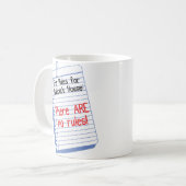 Mug Aucunes règles à la Chambre de Bubbie (Devant gauche)