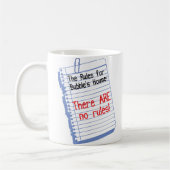 Mug Aucunes règles à la Chambre de Bubbie (Gauche)