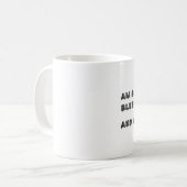 MUG "AUDACIEUX, CHAUVE, BEAU ET NOIR " (Devant gauche)