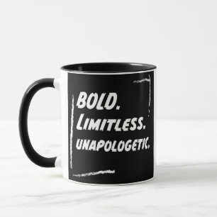 Mug Audacieux & Illimité  Noir & Blanc sans excuses