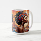Mug Audacieux proverbes africains de l'art Abstrait (Devant droit)