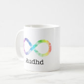 Mug Audhd (adhd et autiste), boue de neurodiversité (Devant gauche)